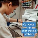 H.B.I. Products Cut Away Embroidery Stabilizer Roll 12" x 50 Yards, 2.5 oz Permanent Cutaway Backing for Machine & Hand Embroidery, Soft USA Made