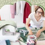 Hahafelt 10 Pcs Sage Green Floral Quilting Fabric 18 x 22 Inch Spring Leaves Fabric Jelly Sage Green Flower Precut Quilting Strips for Spring Summer Craft Sewing DIY