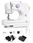 LoMoTive Sewing Machine for Beginners - Portable Electric Hand Mini Sewing Machine 12 Built-In Stitches with 2 Speed Foot Pedal Small Handheld Maquina de Coser Purple