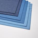 Indigo Light Denim 4.8OZ Fat Quarter 6pcs 18"X22" 100% Cotton Solid Fabric Quilting Fabric Arts, DIY Crafts & Sewing Patchwork - Middle and Deep Three Colors