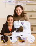 LoMoTive Sewing Machine for Beginners - Portable Electric Hand Mini Sewing Machine 12 Built-In Stitches with 2 Speed Foot Pedal Small Handheld Maquina de Coser Purple