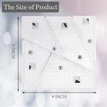 Quilting Rulers and Templates, 5Pcs Creative Quilting Cutting Template Quilt Templates Acrylic for Cutting Patterns, Quilt Ruler Set Quilting Supplies for Sewing Machine Cutting Mats, Arts and Crafts