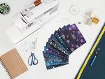 Craftido -25 Options- 100% Cotton Quilting Fabric Bundles 10pcs Fat Quarters 18”x21”-Medium Weight 5.2 oz- Soft Cotton for Quilting, Sewing Project, Patchwork, DIY Crafts – Starry Sky