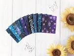 Craftido -25 Options- 100% Cotton Quilting Fabric Bundles 10pcs Fat Quarters 18”x21”-Medium Weight 5.2 oz- Soft Cotton for Quilting, Sewing Project, Patchwork, DIY Crafts – Starry Sky