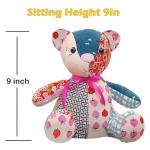 15in/Sitting Height 9in Fosdonge Acrylic Memory Bear Template Ruler Set with Detailed Instructions, Sewing Patterns for Beginners, Teddy Bear Quilting templates (Sitting Height 9in)