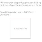 7Pcs 9.8" x 9.8"(25 * 25CM) Cotton Fabric DIY Making Supplies Quilting Patchwork Fabric Fat Quarter Bundles DIY for Quilting Cotton Patchwork Cushions (7pcs Peony, 9.8" x 9.8")