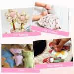 PATIKIL Cotton Fabric Bundles, 7 Pcs 10 x 10 Inch Pure Cotton Fat Quarter Floral Printed Precut Fabric Squares for Sewing Patchwork Quilting DIY Crafts, Pink