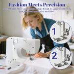 Lastempa StitchMaster Pro Sewing Machine - Twin/Double Needle Compatible, 14 Stitches, Easy for Beginners & Home Users