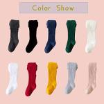 Marchare Baby Girls Tights Thick Cable Knit Solid Seamless Leggings 4-6 Years Winter Warm Stockings For Toddler Girls Navy/Wine/Black 3 Pack