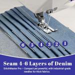 Lastempa StitchMaster Pro Sewing Machine - Twin/Double Needle Compatible, 14 Stitches, Easy for Beginners & Home Users