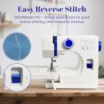 Lastempa StitchMaster Pro Sewing Machine - Twin/Double Needle Compatible, 14 Stitches, Easy for Beginners & Home Users