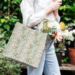 Whaline 12Pcs Cotton Fabric Bundles Floral Greenery Fabric Square Pink Green Retro Sewing Fabrics for Spring DIY Handmade Craft Decor, 14 x 14 in