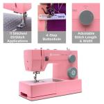 SINGER 4411 Heavy Duty Pink Sewing Machine with Accessories | High Speed, 69 Stitch Applications, Strong Motor, Metal Frame, LED Light & 4-Step Buttonhole
