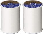 Coats & Clark All Purpose Thread 400 Yards White. Pack of 2