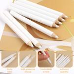 Pretwad 7 PCS Sewing Pencils for Fabric - Washable White Fabric Marking Pencils with Tip Caps, Ideal for Tailors, Quilting, Dressmaker & DIY Crafts (8.75cm)