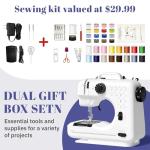 Verdanika Beginner Sewing Machine, 12 Built-in Stitches with Foot Pedal, 2-Speed Control, Portable Mini Sewing Machine for Home Travel Use & Sewing Enthusiasts (black)