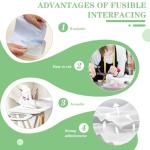 Medium Weight Interfacing Fabric for Sewing: White 11.6" x 30yd Iron On Non-Woven Fusible Interfacing Single-Sided Fusible Interfacing for Sewing DIY Craft Quilting