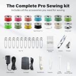 Portable Cordless Handheld Sewing Machine, 2 Modes for Two-Thread Stitching. Ideal Sewing Machine for Beginners. Mini for Home, Travel, DIY, Mending