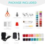 Mini Sewing Machine for Beginners, Portable Electric Sewing Machine with Dual Speed, 12 Built-in Stitches, Foot Pedal, and Accessories Kit for Home DIY Projects & Gift, Blue