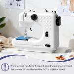 Verdanika Beginner Sewing Machine, 12 Built-in Stitches with Foot Pedal, 2-Speed Control, Portable Mini Sewing Machine for Home Travel Use & Sewing Enthusiasts (black)