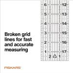 Fiskars Sewing Ruler, 3" x 18" Acrylic Ruler with Gridlines, Sewing and Quilting Supplies, Arts and Craft Supplies, Clear