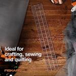 Fiskars Sewing Ruler, 3" x 18" Acrylic Ruler with Gridlines, Sewing and Quilting Supplies, Arts and Craft Supplies, Clear
