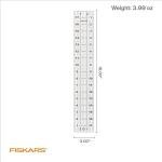 Fiskars Sewing Ruler, 3" x 18" Acrylic Ruler with Gridlines, Sewing and Quilting Supplies, Arts and Craft Supplies, Clear