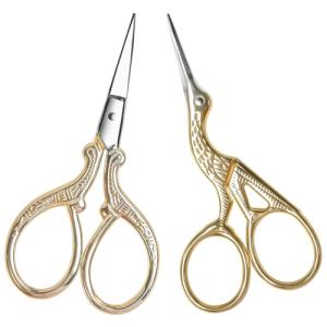 AQUEENLY Embroidery Scissors Stainless Steel Sharp Stork Scissors for Sewing Crafting