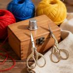 AQUEENLY Embroidery Scissors Stainless Steel Sharp Stork Scissors for Sewing Crafting