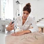 AQUEENLY Embroidery Scissors Stainless Steel Sharp Stork Scissors for Sewing Crafting