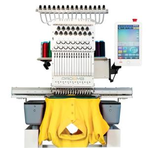 PROEMB FW-1501R 15 Needles Embroidery Machine 24x16" Embroidery Area,1200SPM Max Speed Multi Needle with 10" Touch Screen,Commercial Embroidery Machine for 3D Hats, Flat, T-shirt, hoodies and more