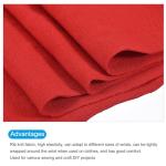 MECCANIXITY 39" Elastic Cuffs Ribbed Trims Cotton Fabric Knit Rib Stretch Tape Cuff Sleeve Waistband for Sewing, 8" Wide Red