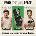 Portable Handheld Sewing Machine for Adults - Mini Hand Held Sewing Stitching Machine for Beginners - Small Cordless for Home Travel Clothes DIY Fabric (Black)