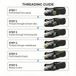 Portable Handheld Sewing Machine for Adults - Mini Hand Held Sewing Stitching Machine for Beginners - Small Cordless for Home Travel Clothes DIY Fabric (Black)