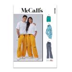 McCall's M8458A Unisex Pull On Cargo Pants and Shorts Sewing Pattern Packet, Design Code M8458, Sizes XS-S-M-L-XL-XXL