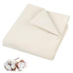 PEASUG 100% Cotton Muslin Fabric, 63 Inch X 2 Yards Unbleached Muslin Linen Fabric by The Yard, Medium Weight Draping Fabrics Suitable for Sewing Embroidery, Garments, Crafts Material-Natural