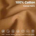 Simple&Opulence 100% Cotton Canvas Fabric 10oz. 59 Inch by The Yard, Nature Duck Fabric Textile Medium Weight for Painting, Sewing, Crafts, Embroidery, Bag, Handmade Home Decor(1 Yard, Khaki)