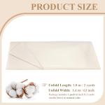 PEASUG 100% Cotton Muslin Fabric, 63 Inch X 2 Yards Unbleached Muslin Linen Fabric by The Yard, Medium Weight Draping Fabrics Suitable for Sewing Embroidery, Garments, Crafts Material-Natural
