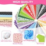 Ainiv 7pcs Fabric Bundles Squares, 19.68"x19.68" 100% Cotton Quilting Fabric Bundles, Floral Precut Squares Patchwork for Quilting, Sewing, DIY Crafts, Mask, Brown