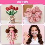 Ainiv 7pcs Fabric Bundles Squares, 19.68"x19.68" 100% Cotton Quilting Fabric Bundles, Floral Precut Squares Patchwork for Quilting, Sewing, DIY Crafts, Mask, Brown