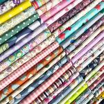 50pcs 8" x 8" Fabric Squares 100% Cotton Fabric Bundles Quilting Craft Supplies Floral Precut Squares Patchwork for Sewing DIY Quilt Patchwork