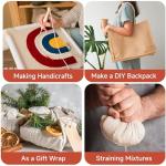 Simple&Opulence 100% Cotton Canvas Fabric 10oz. 59 Inch by The Yard, Nature Duck Fabric Textile Medium Weight for Painting, Sewing, Crafts, Embroidery, Bag, Handmade Home Decor(1 Yard, Khaki)