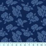 Flowers Denim Fabric by The Yard