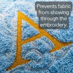 H.B.I. Products Wash Away Water Soluble Embroidery Stabilizer & Topping Roll 12" x 15 Yards, Clear Dissolving Film for High-Pile Fabrics, Machine & Hand Embroidery