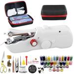 Handheld Sewing Machine with Black Storage Case and 109-Piece Sewing Kit, Mini Portable Cordless Hand Sewing Machine, Ideal for Adults & Beginners, Complete Set of Quick Home Clothing Repair Tools
