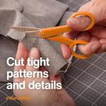 Fiskars 94817897J 94817797 Micro-Tip Scissors, 5 Inch, Orange