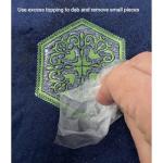 H.B.I. Products Wash Away Water Soluble Embroidery Stabilizer & Topping Roll 12" x 15 Yards, Clear Dissolving Film for High-Pile Fabrics, Machine & Hand Embroidery