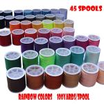 45 spools Sewing Thread Kits Polyester for Hand & Machine Sewing,100yards Each,Total 4500yards