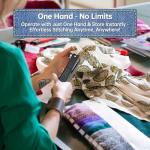 Handheld Sewing Machine for Beginners - Portable Cordless Mini Sewing Machine, Complete Sewing Kit & Accessories - Easy Electric Stitching for Home, Travel & DIY Repairs, Black