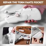 Handheld Sewing Machine with Black Storage Case and 109-Piece Sewing Kit, Mini Portable Cordless Hand Sewing Machine, Ideal for Adults & Beginners, Complete Set of Quick Home Clothing Repair Tools